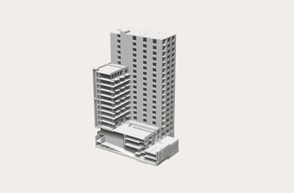 Gebäudequerschnitt aus dem 3D Modell