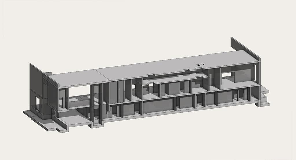 Gebäudequerschnitt aus dem 3D Modell